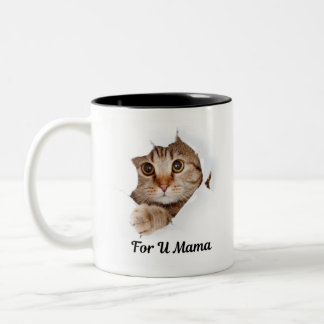 Taza Bicolor Cute Kitty Mug
