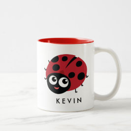 Taza Bicolor Cute Little Red Ladybug Personalizado