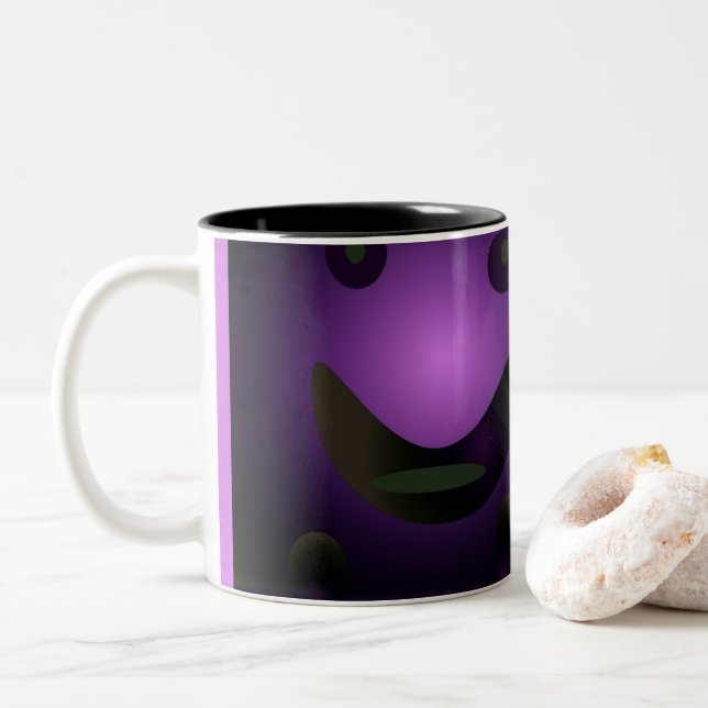 TAZA BICOLOR CUTE_LOGO_PINK_BLACK (Con donut)