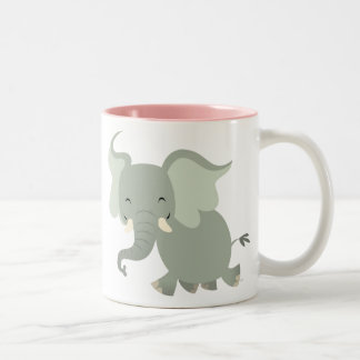 Taza Bicolor Cute Merry Personalizado Elephant Mug