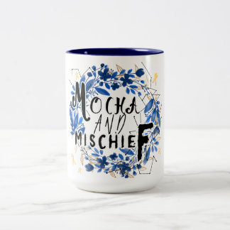 Taza Bicolor Cute Mocha y Mischief Cita