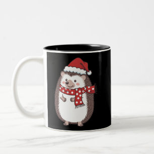 Taza Bicolor Cute Navidad Erizo de Navidad Fiesta