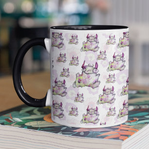 Taza Bicolor Cute Patrón de Monstruo Pequeño y Caprichoso Lavan