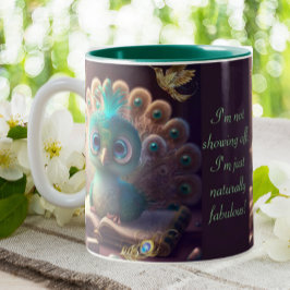Taza Bicolor Cute Peacock Gracioso Personalizado De Citas Natur