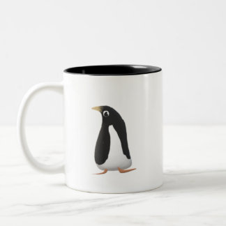 Taza Bicolor Cute Penguin Mug | Black Two-Tone Coffee Cup
