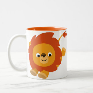 Taza Bicolor Cute Perky Personalizado Lion Mug