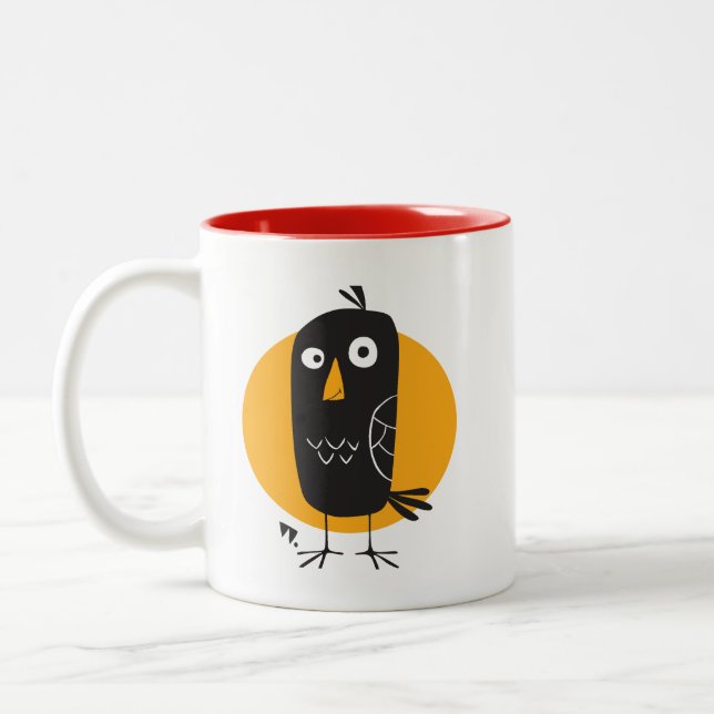 Taza Bicolor Cute Personalizado Blackbird Classic 2 tonos Mug,  (Izquierda)