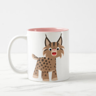 Taza Bicolor Cute Personalizado Happy Lynx Mug