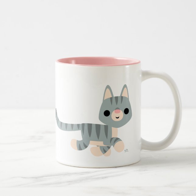 Taza Bicolor Cute Personalizado Kitty (Derecha)
