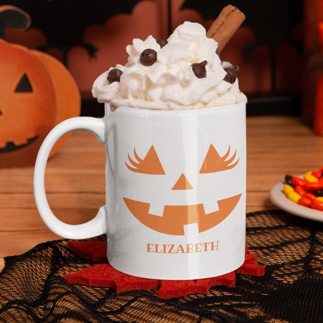 Taza Bicolor Cute Pumpkin Smile Halloween (Subido por el creador)