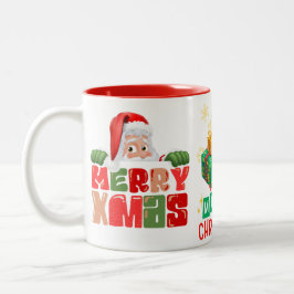 Taza Bicolor Cute Santa
