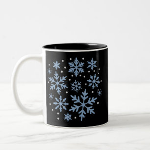 Taza Bicolor Cute Snowflake Navidad Fiesta de Invierno Acogedor