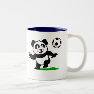 Taza Bicolor Cute Soccer Panda