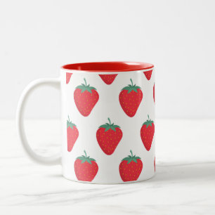 Taza Bicolor Cute Strawberry Mug