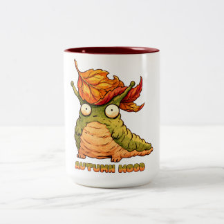 Taza Bicolor Cute Sudadera con Capucha Slug Otoño Estado de Áni