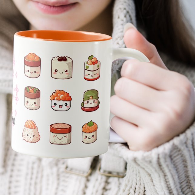 Taza Bicolor Cute Sushi Kawaii (Subido por el creador)