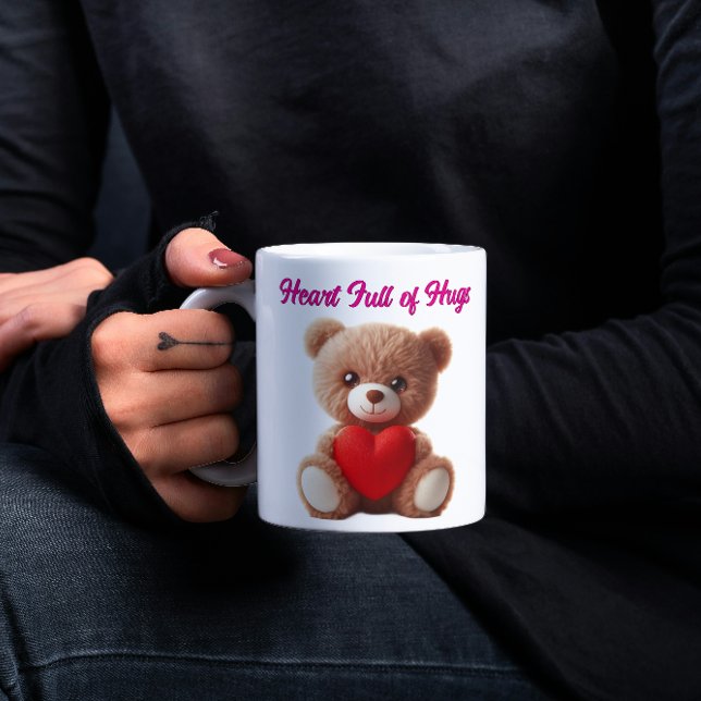Taza Bicolor Cute Teddy Bear Valentine (Subido por el creador)