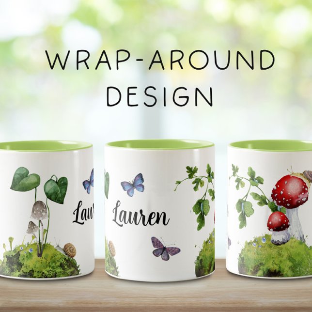 Taza Bicolor Cute Woodland Wrap-Alround Mushroom (Subido por el creador)