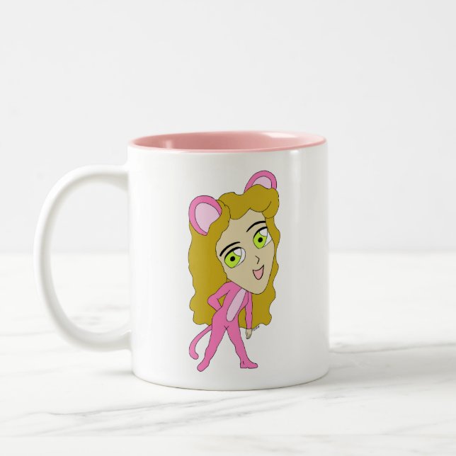 Taza Bicolor cutícula rosa (Izquierda)