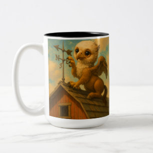 Taza Bicolor Cuto bebé gran ojo hippogriff arte divertido de fa