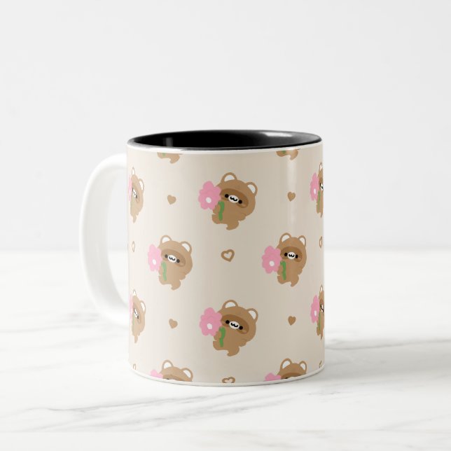 Taza Bicolor Cuto castor romántico (Anverso izquierdo)
