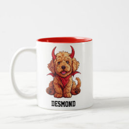 Taza Bicolor Cuto pequeño Goldendoodle Devil