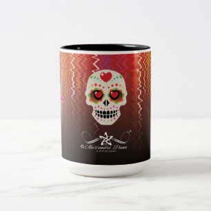 Taza Bicolor D.D.L.M. Calavera