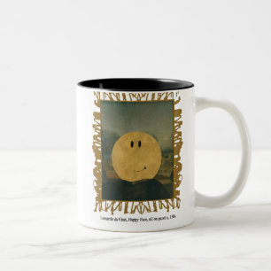 Taza Bicolor da vinci alegre face mug