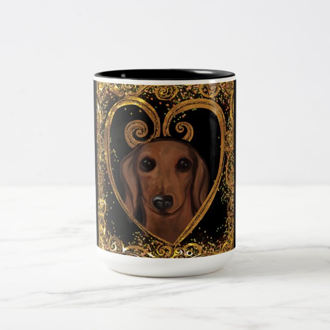 TAZA BICOLOR DACHSHUND   (Centro)