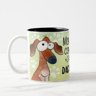 Taza Bicolor Dachshund Coffee Lover Mug