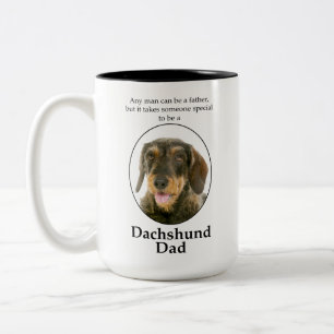 Taza Bicolor Dachshund Dad Mug