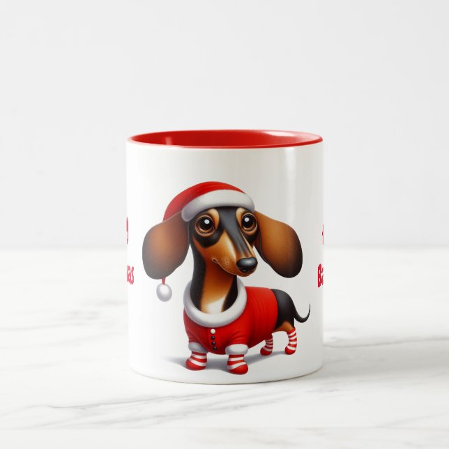 Taza Bicolor DACHSHUND Mug ANIMADO (Centro)