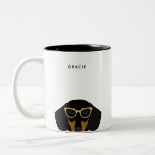 Taza Bicolor Dachshund Mugs