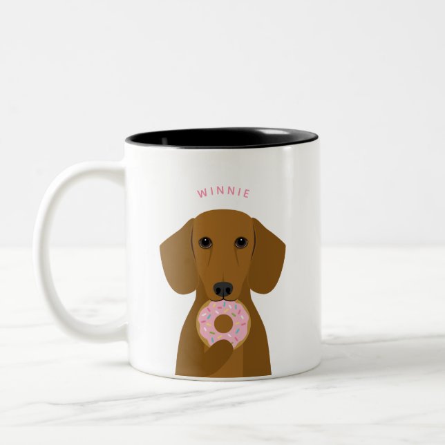 Taza Bicolor Dachshund Mugs (Izquierda)