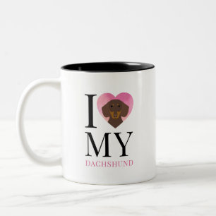 Taza Bicolor Dachshund Mugs
