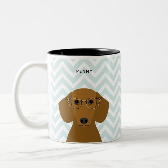 Taza Bicolor Dachshund Mugs (Izquierda)