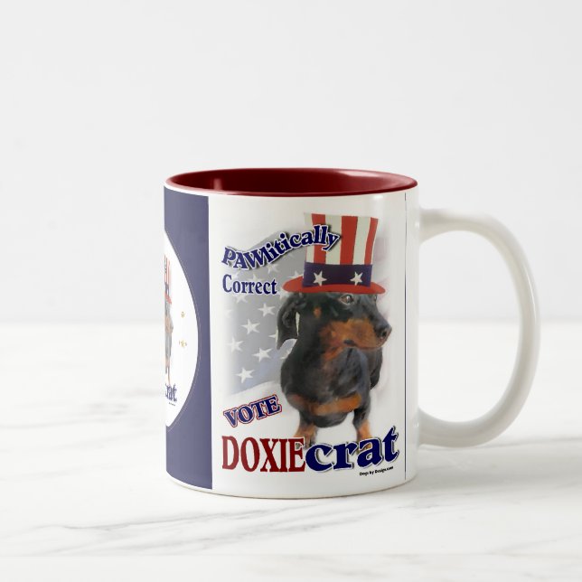 Taza Bicolor Dachshund Regalos Bebidas Mugs (Derecha)