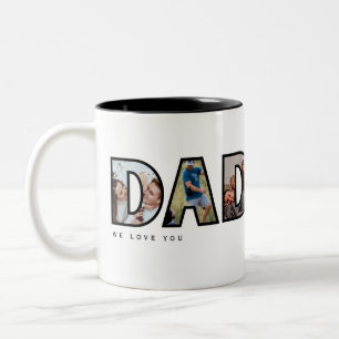 Taza Bicolor DAD Te queremos, regalo de fotos