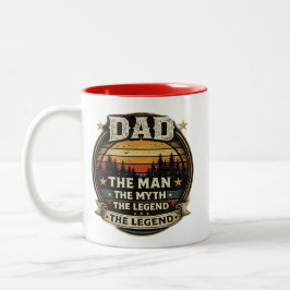 Taza Bicolor Dad The Man The Myth The Legend Funny Father Gift