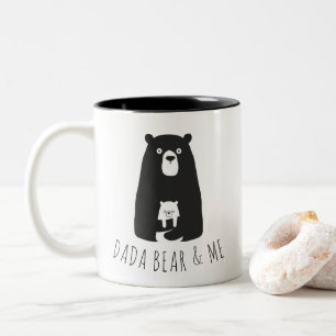 Taza Bicolor DADA BEAR Y YO   Papá Niños Hija Son Dada Bear