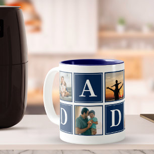 Taza Bicolor Daddy Collage 5 Photos Funny Scrip Daddy