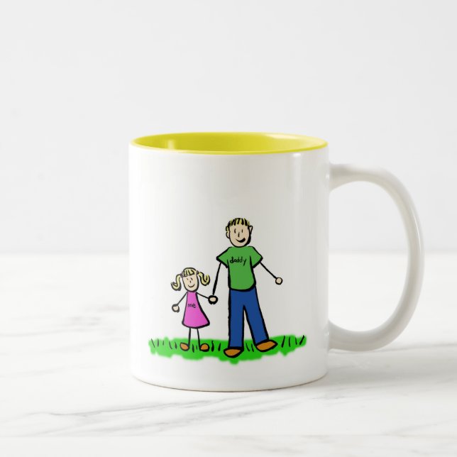 Taza Bicolor Daddy & Me Mug (rubio) Blank (Derecha)