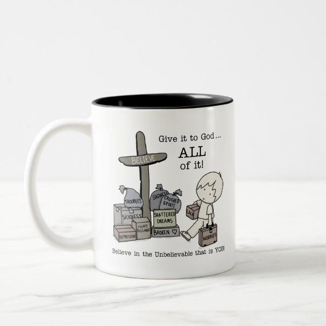 Taza Bicolor Dadle TODO a Dios (Izquierda)