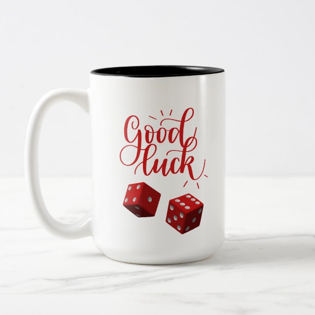 Taza Bicolor dados de día afortunado (Izquierda)