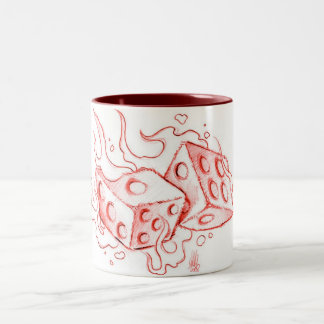 Taza Bicolor Dados flamming