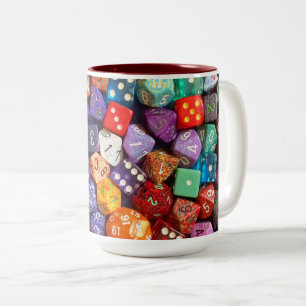 Taza Bicolor dados multicolores