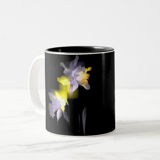 Taza Bicolor Daffodils cubistas (Anverso izquierdo)