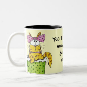 Taza Bicolor Dainty Garbage Kitty