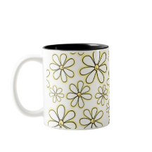 Daisies Modernos De Chalk Blanco Y Amarillo