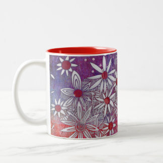 Taza Bicolor daisies mug